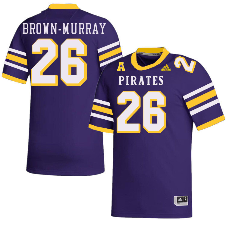 Men #26 Isaiah Brown-Murray ECU Pirates College Football Jerseys Stitched-Throwback